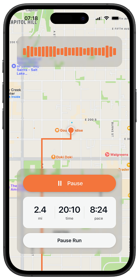 Record thoughts while you run